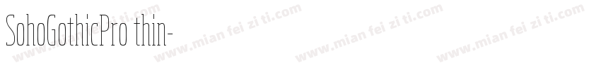 SohoGothicPro thin字体转换